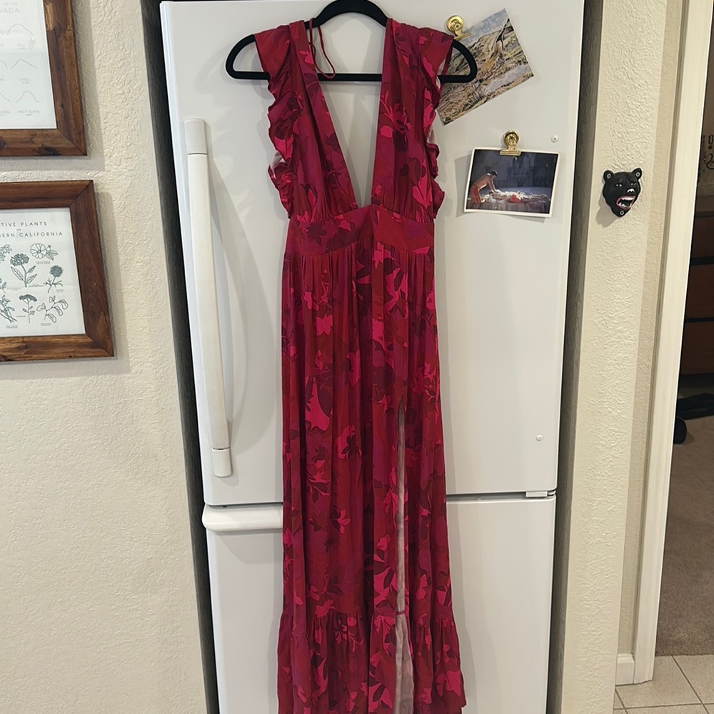 NWT stillwater what if maxi in a fun pink print